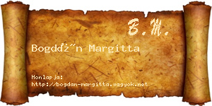 Bogdán Margitta névjegykártya